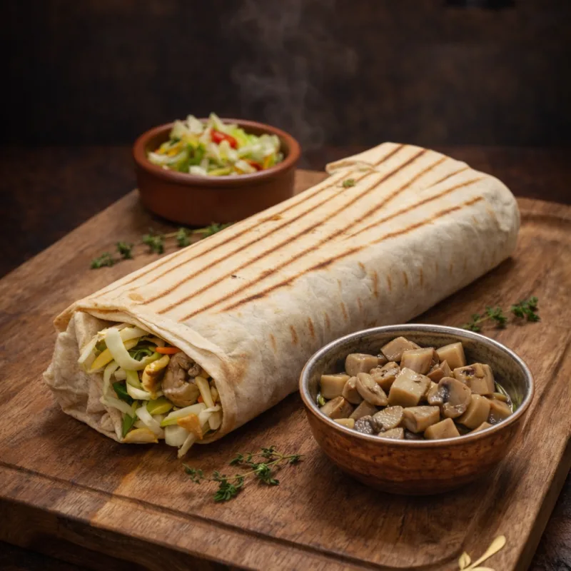 Kebab cu ciuperci marinate 
